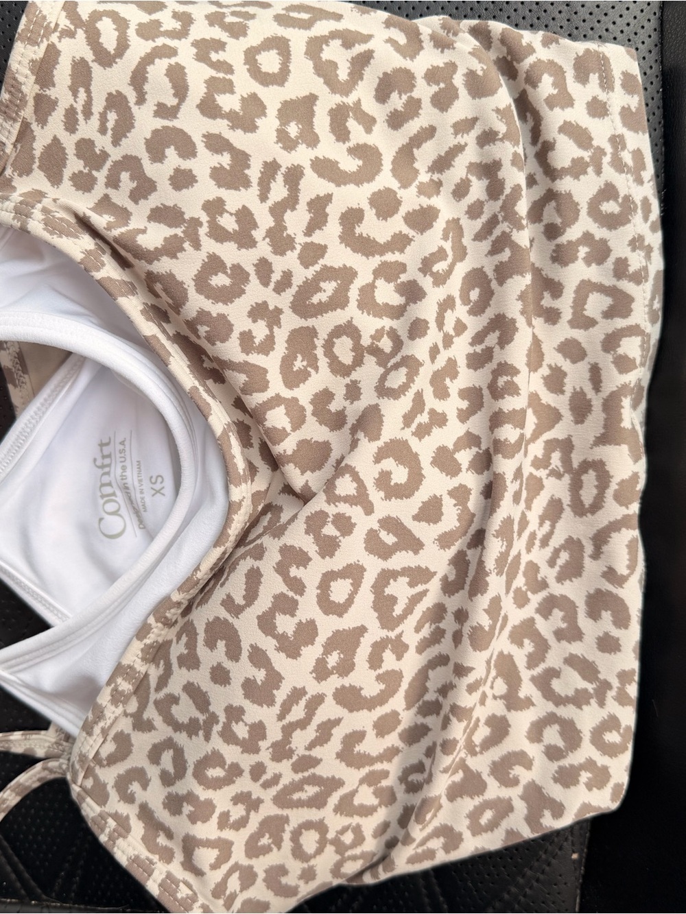 Comfort Devoted Leopard Print Top and shorts- Beige & Cream never worn